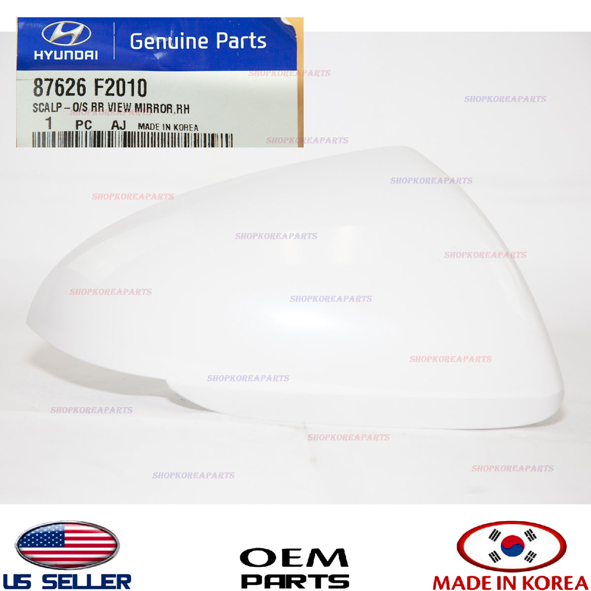 GENUINE Outer Mirror Cover Cap RIGHT Passenger Side OEM ELANTRA SEDAN 2017-2020