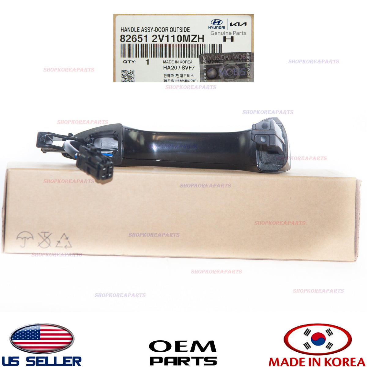 GENUINE Front Door Outside Handle LEFT Driver Side Black OEM⭐ VELOSTER 2012-2017