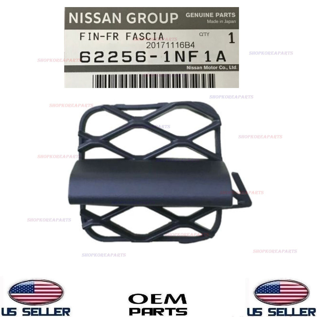 GENUINE Front Bumper Tow Eye Hook Cap Cover OEM Infiniti 10-15 See Compatibility