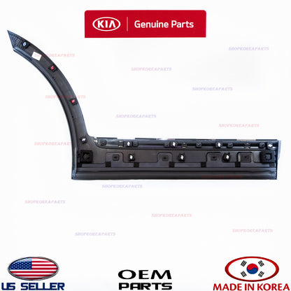 Rear Door Lower Molding Left Driver Side w/Chrome Garnish OEM Sorento 2016-2020