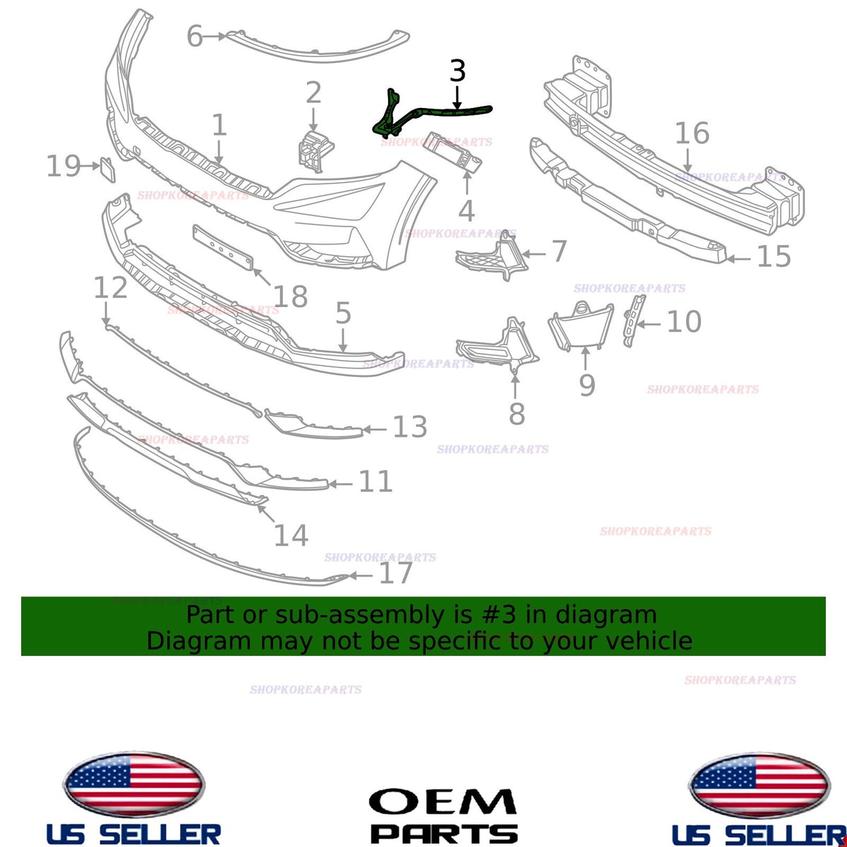 GENUINE OEM Front Upper Bumper Bracket LEFT Driver Side 2022-2024 Kia Carnival