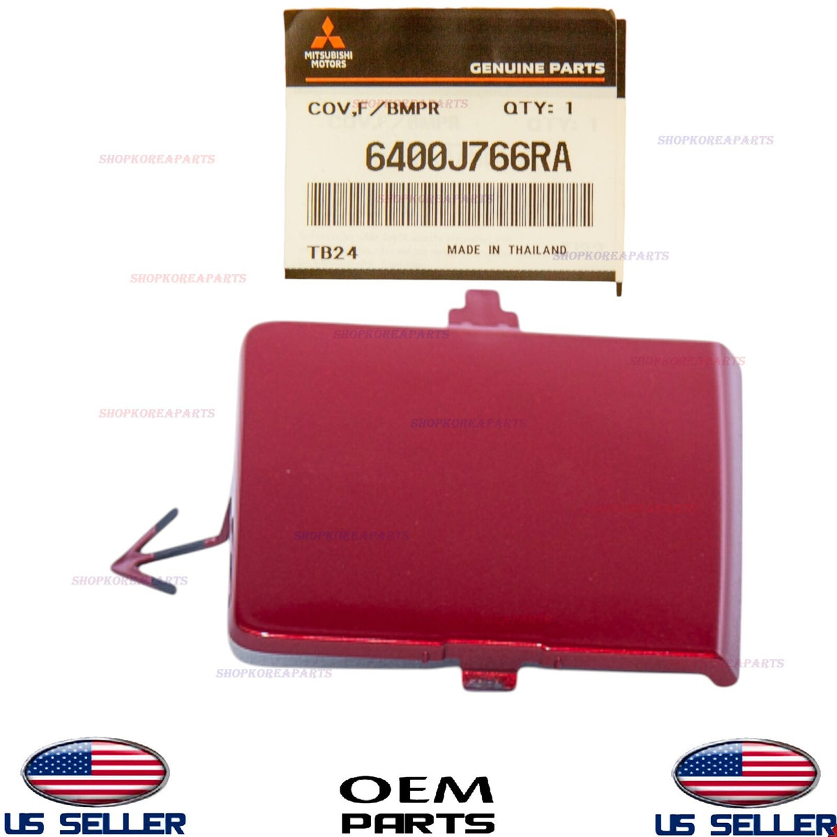 Front Bumper Tow Eye Hook Cap Cover RED ⭐OEM⭐ Mirage & Mirage G4 2021-2024