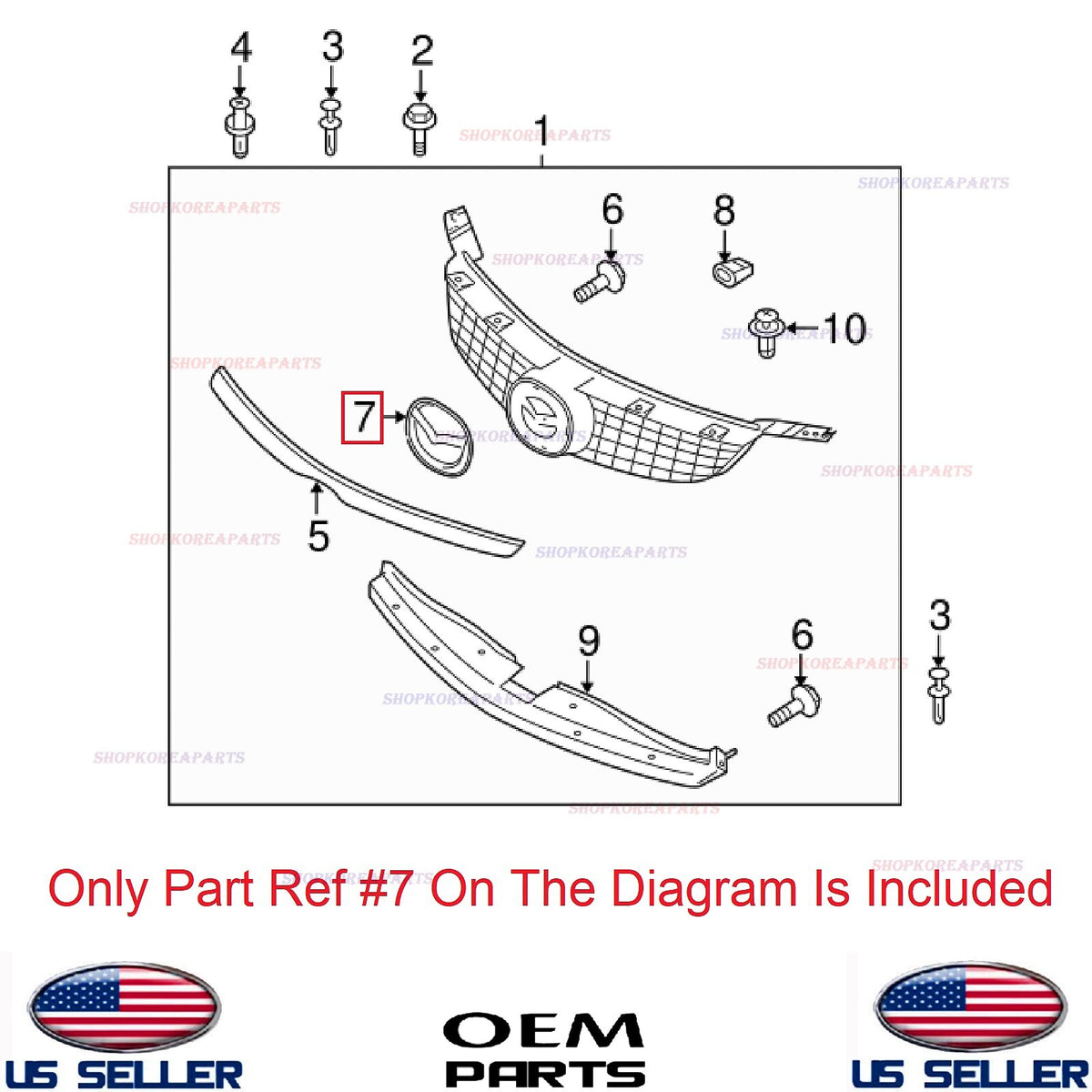 GENUINE Front Emblem Logo Symbol ⭐OEM⭐ Mazda CX-7 CX-9 2007-2012 EG21-51-730