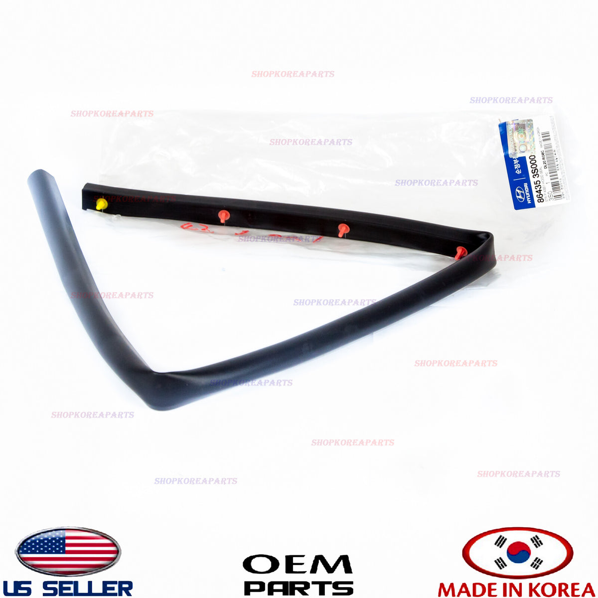 GENUINE OEM Front Hood Weatherstrip Seal 2011–2014 Hyundai Sonata 86435-3S000