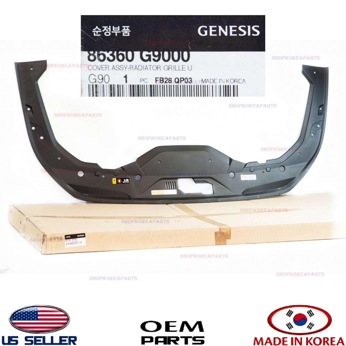 GENUINE Grille Cover Upper Radiator Sight Shield ⭐OEM⭐ GENESIS G70 2019-2023