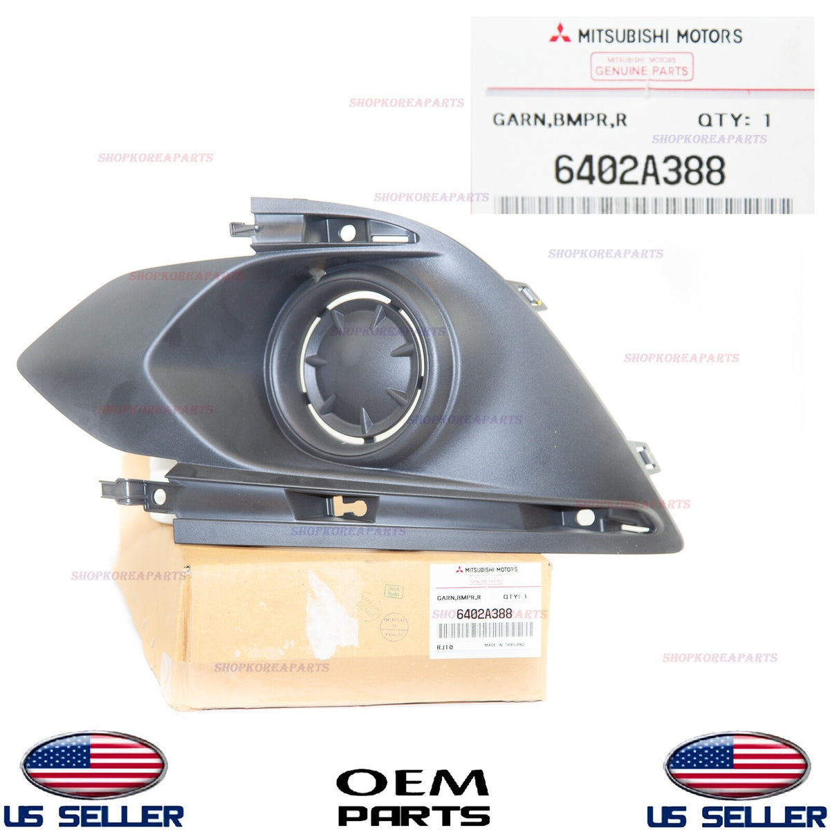 GENUINE Front Bumper Fog Lamp Cover RIGHT Passenger ⭐OEM⭐ Mirage Hatchback 17-20