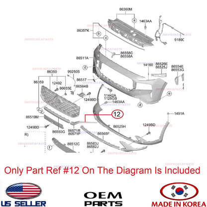 GENUINE Front Bumper Center Moulding LEFT Driver Side OEM Santa Fe 2021-2023