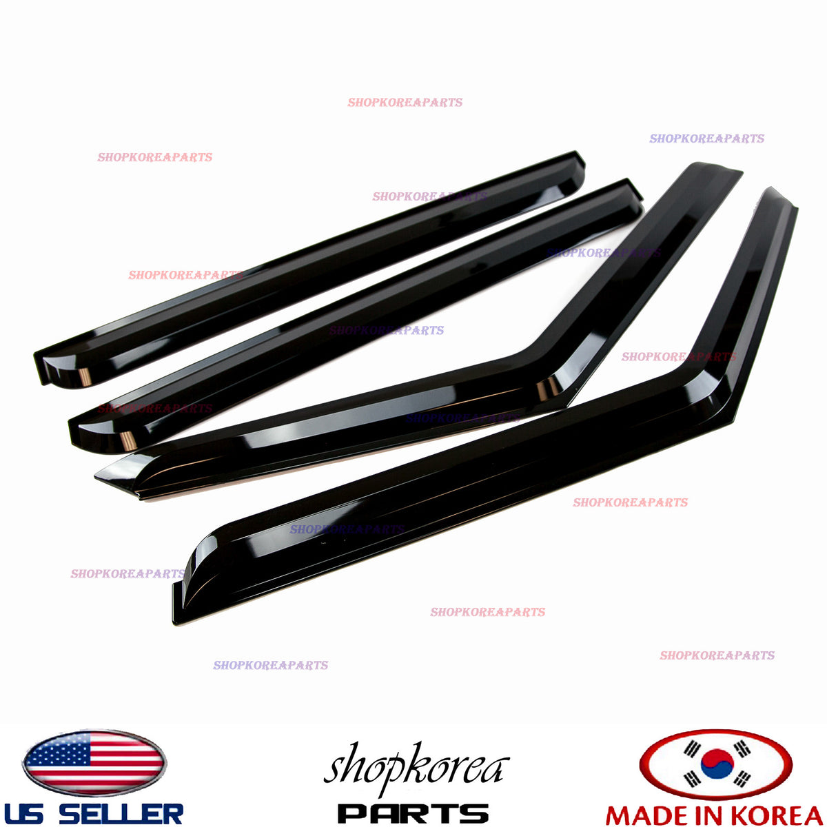 SMOKED DOOR VISOR WINDOW SUN RAIN WIND VENT DEFLECTOR fits KIA SOUL 2009-2013