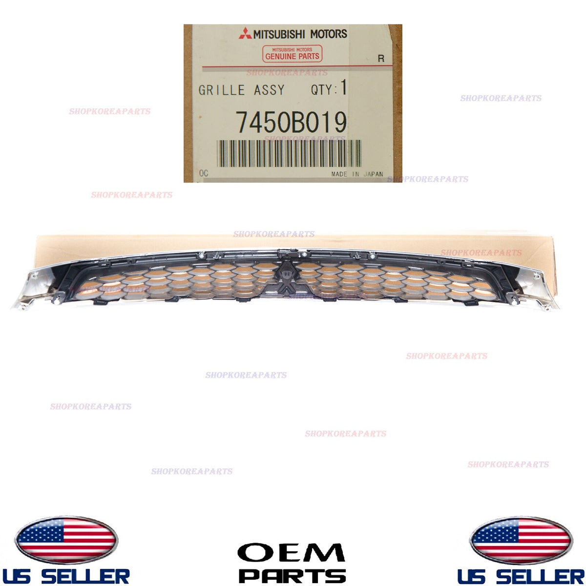 GENUINE Front Bumper Radiator Upper Grille with Emblem ⭐OEM⭐ Lancer 2016-2017