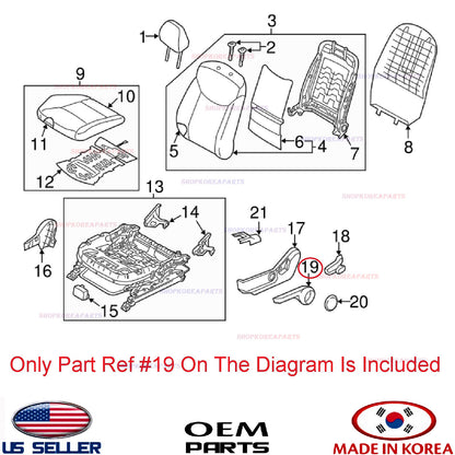 GENUINE Front Left Seat Height Adjuster Handle ⭐OEM⭐ HYUNDAI *See compatibility