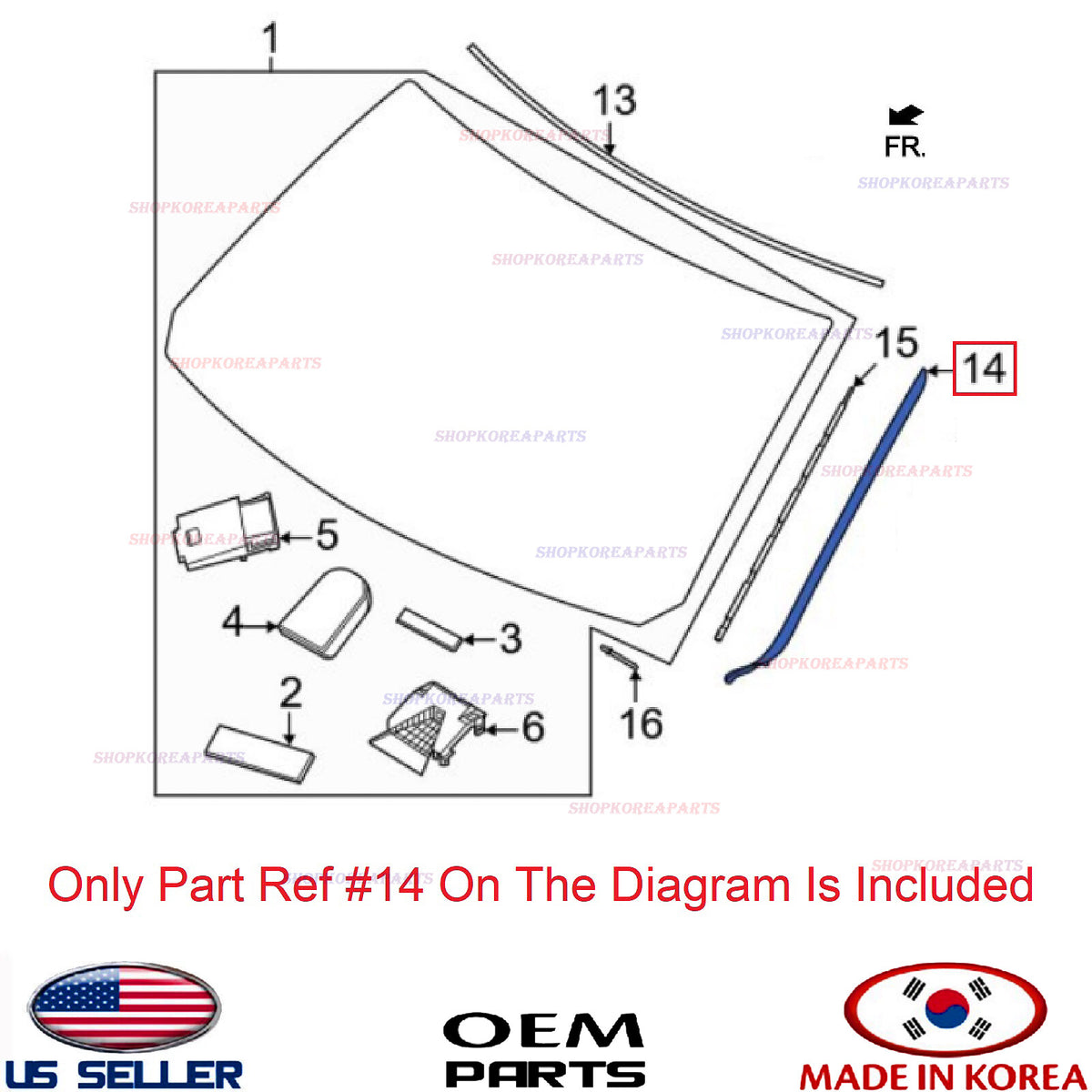 GENUINE Windshield Pillar Trim Molding LEFT Driver Side ⭐OEM⭐ Palisade 2021-2025