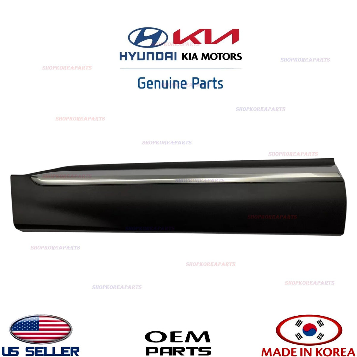 GENUINE Front Door Lower Molding LEFT Satin Chrome ⭐OEM⭐ Santa Fe 2021-2023
