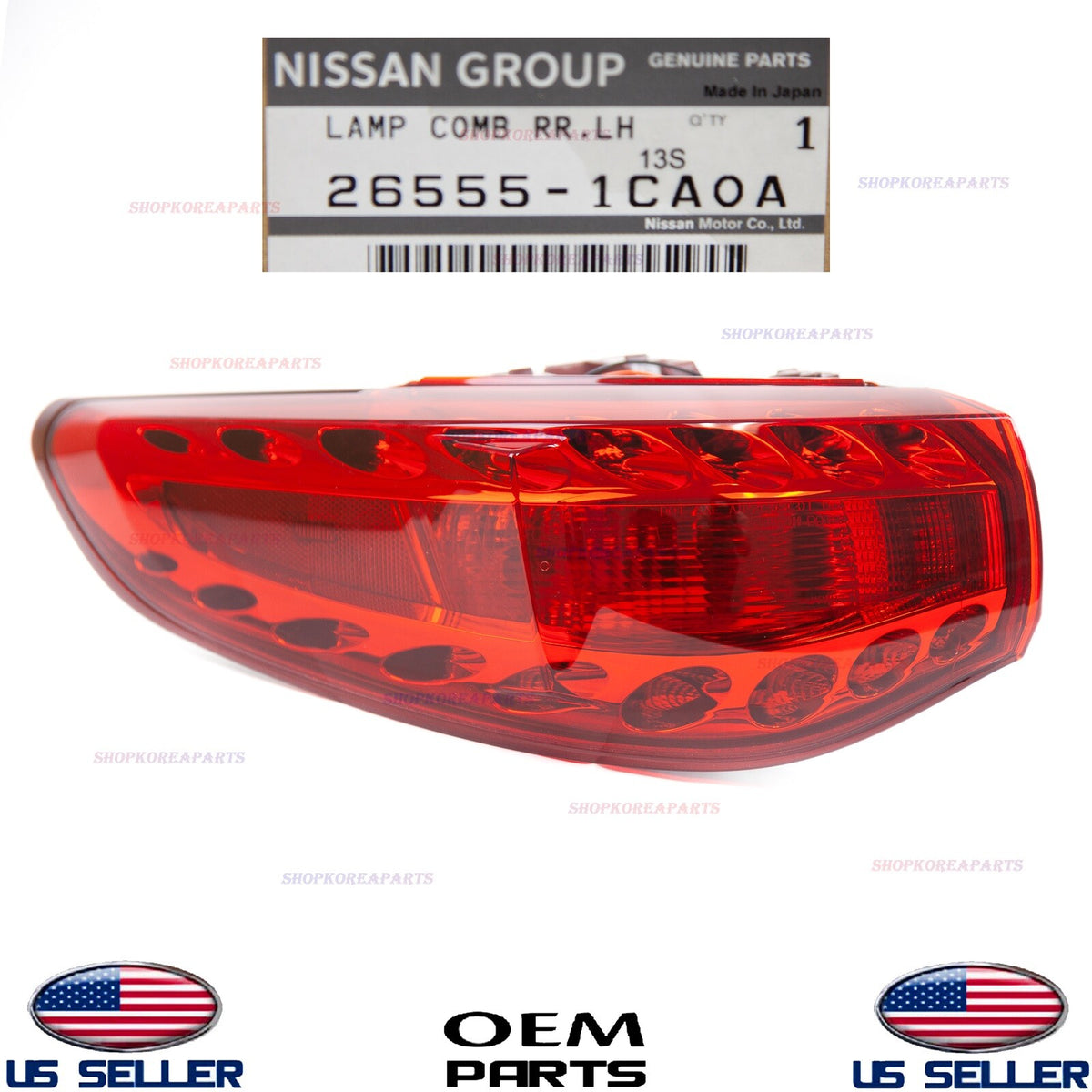 GENUINE Outer Tail Lamp Left Driver Side OEM INFINITI FX35 FX37 FX50 QX70 09-17
