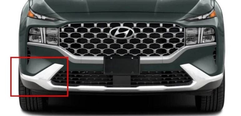 GENUINE Front Skid Plate Bumper Lower Right Passenger Side Silver Santa Fe 21-23