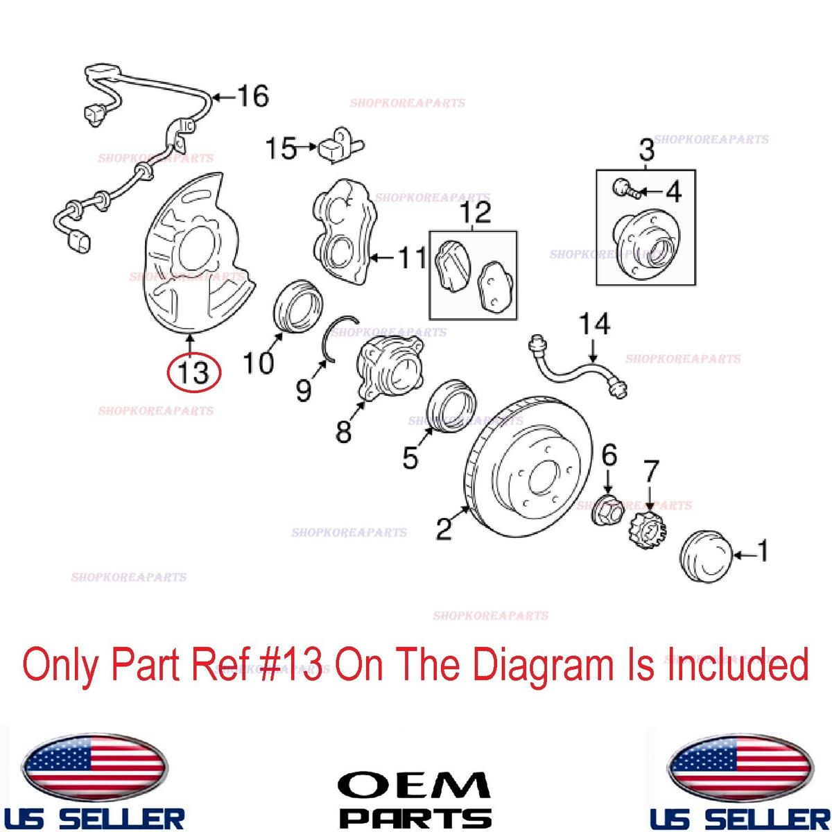 GENUINE Front Brake Dust Cover Left⭐OEM⭐ Toyota 4Runner Lexus GX470 2003-2009