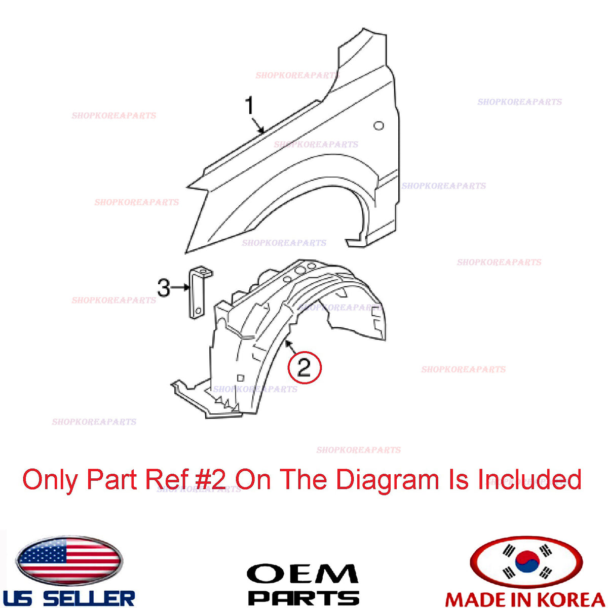 GENUINE Fender Liner Front RIGHT Passenger Side ⭐OEM⭐ KIA SORENTO EX 2003-2006