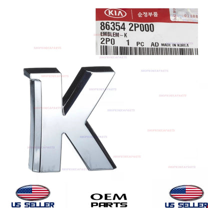 GENUINE OEM Front Grille "K" Emblem 2011-2013 Kia Sorento 86354-2P000