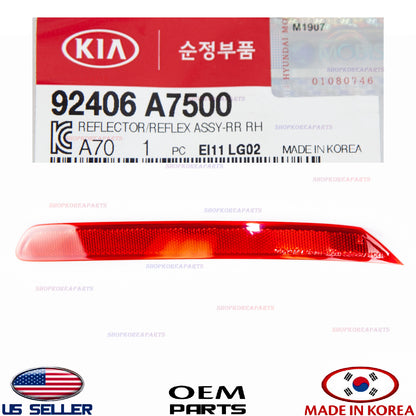 GENUINE Bumper Reflector Rear RIGHT Passenger Side ⭐OEM⭐ Kia Forte Sedan 2017-18