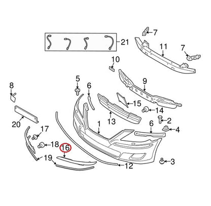 MOULDING FRONT BUMPER UPPER right PASSENGER SIDE ⭐OEM⭐ GENESIS SEDAN 2009-2014
