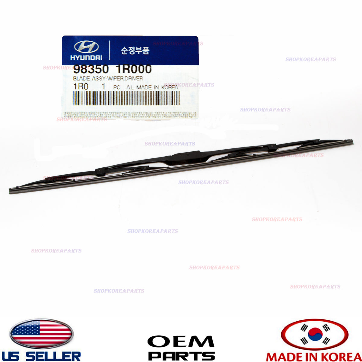 GENUINE Windshield Wiper Blade Left Side OEM 2012-2017 Accent Rio Forte Niro