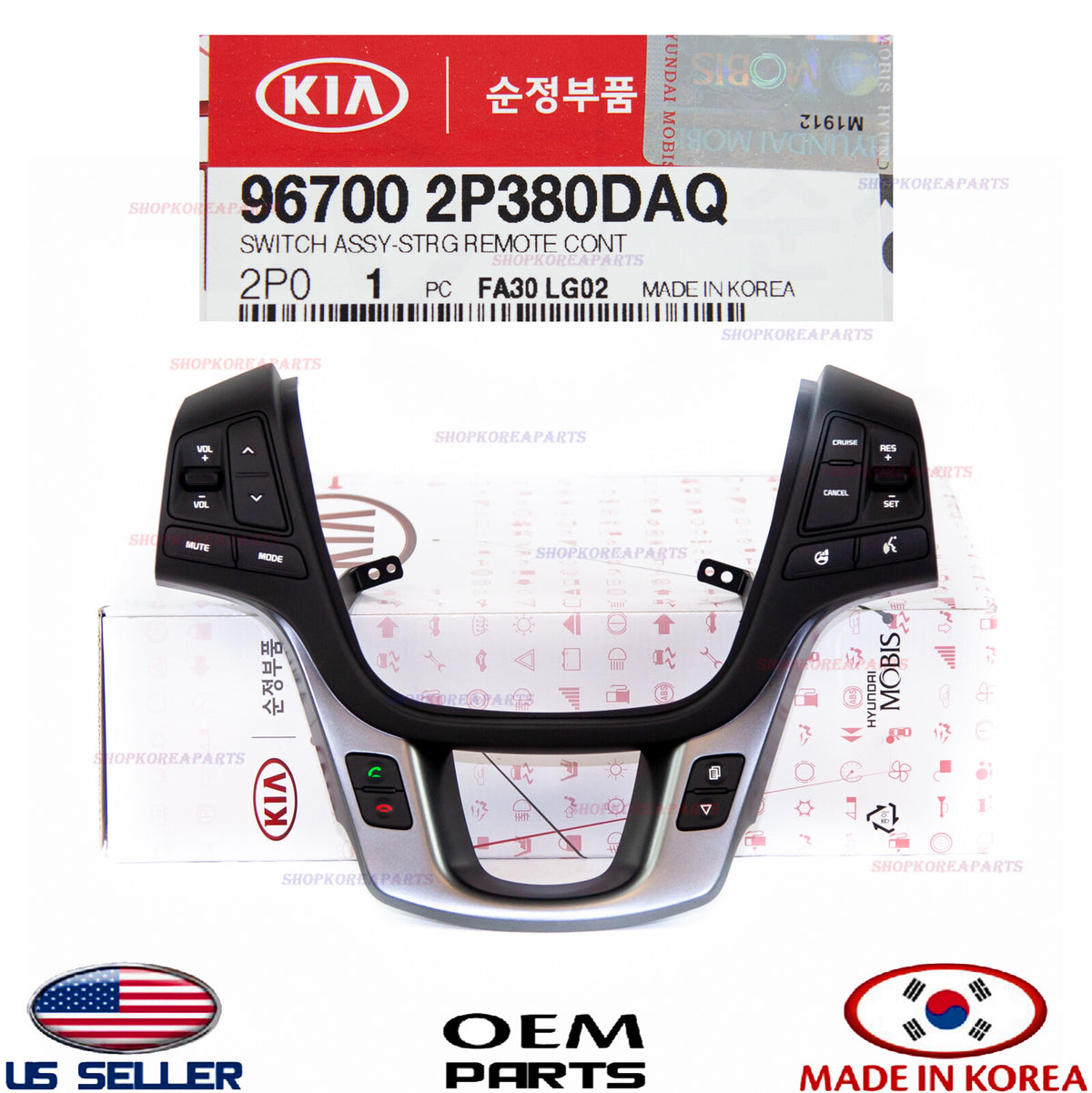 GENUINE OEM Steering Wheel Cruise Control Switch 2014–2015 Kia Sorento