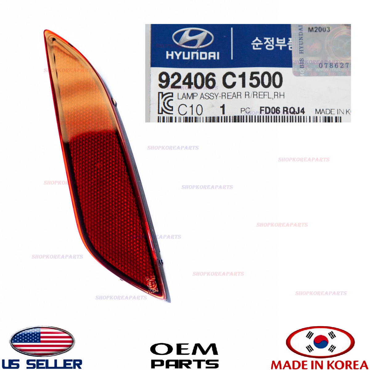 GENUINE Bumper Reflector Rear RIGHT Passenger Side ⭐OEM⭐Hyundai Sonata 2018-2019