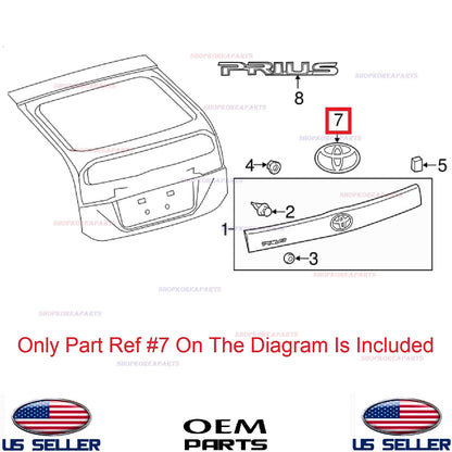 GENUINE Trunk Lid Emblem Logo ⭐OEM⭐ Prius 2010-2017 Highlander 2011-2013