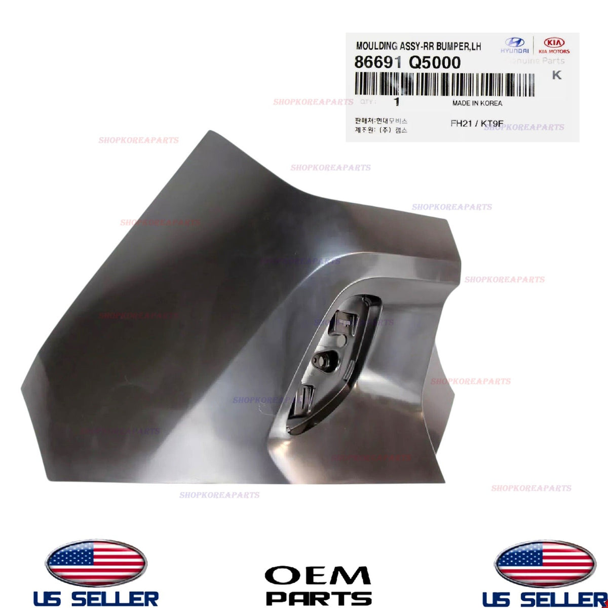 GENUINE OEM Rear Bumper Upper Cover LEFT Driver Side 2021-2023 Kia Seltos