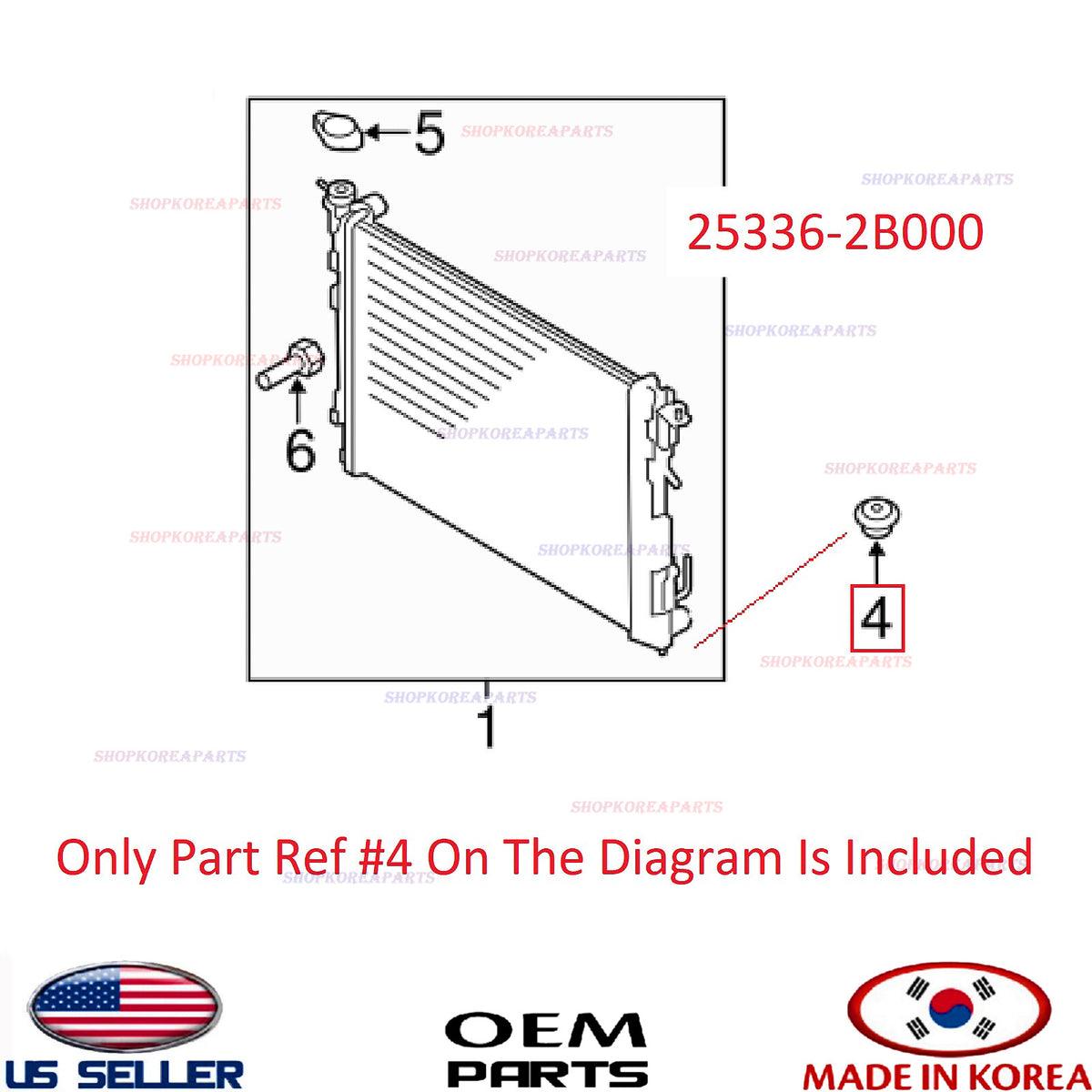 GENUINE Insulator Radiator Mtg ⭐OEM⭐ Hyundai Kia 2007-2022 *See List 25336-2B000