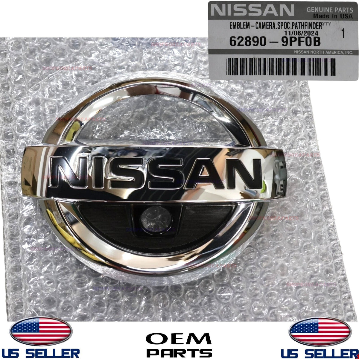 GENUINE Front Grille Emblem Logo ⭐OEM⭐ Nissan Pathfinder 2017-2020 62890-9PF0B