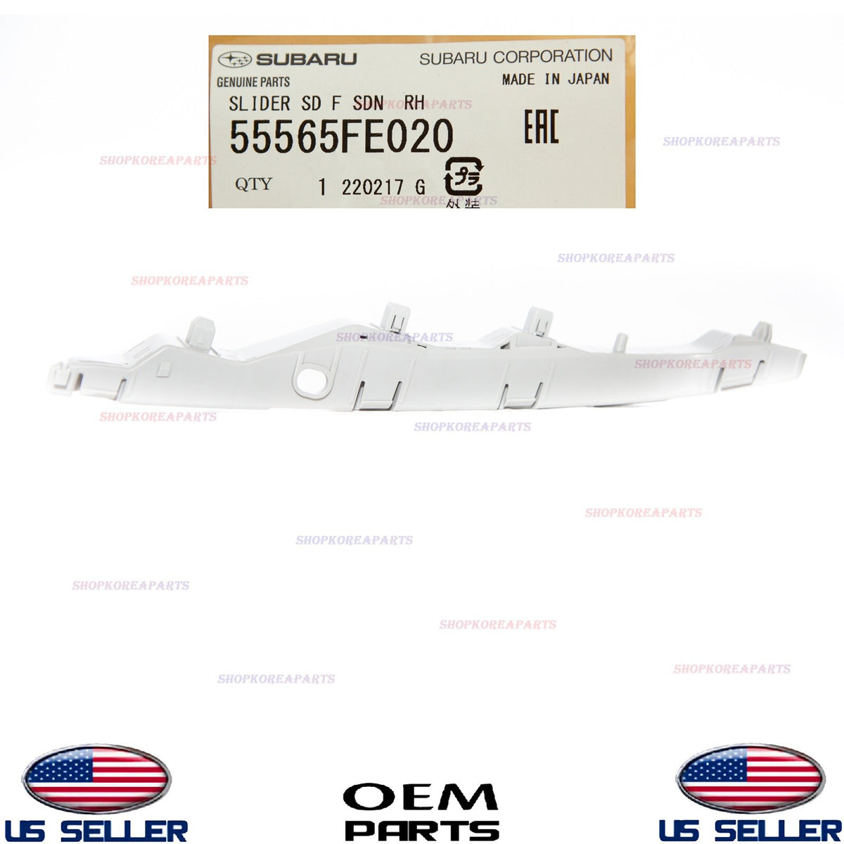 GENUINE Front Bumper Bracket Slider RIGHT Passenger Subaru Impreza Sedan 2006-07