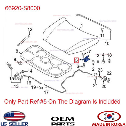 GENUINE Hood Hinge RIGHT Passenger Side ⭐OEM⭐ Hyundai Palisade 2020-2025