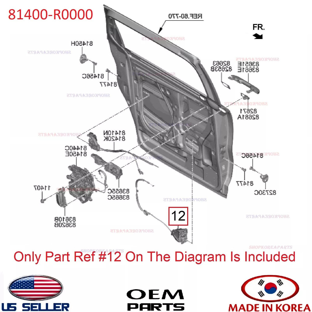 GENUINE Rear Sliding Door Front Lock LEFT Driver Side ⭐OEM⭐ Carnival 2022-2026