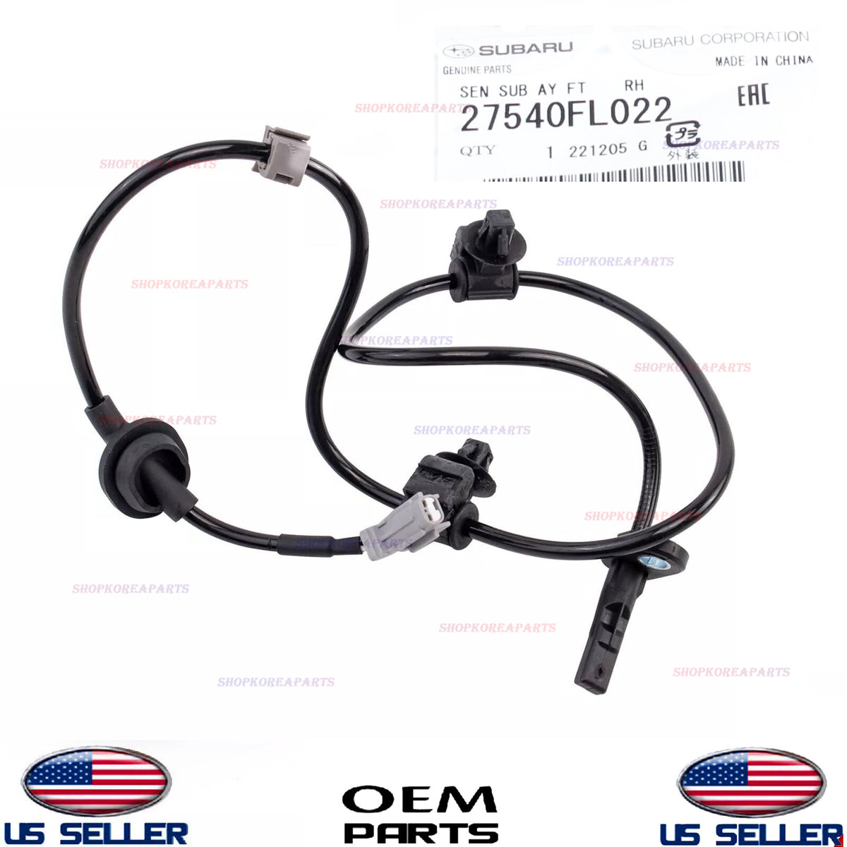 GENUINE OEM Front RIGHT ABS Wheel Speed Sensor 2018-23 Crosstrek 19-24 Forester