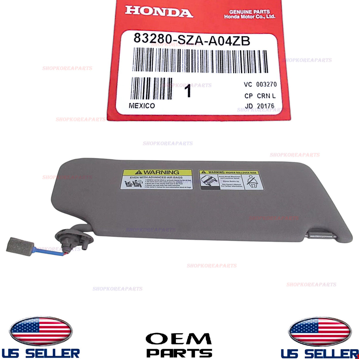 GENUINE Sun Visor ATLAS GRAY Front Left Driver Side ⭐OEM⭐ Honda Pilot 2013-2015