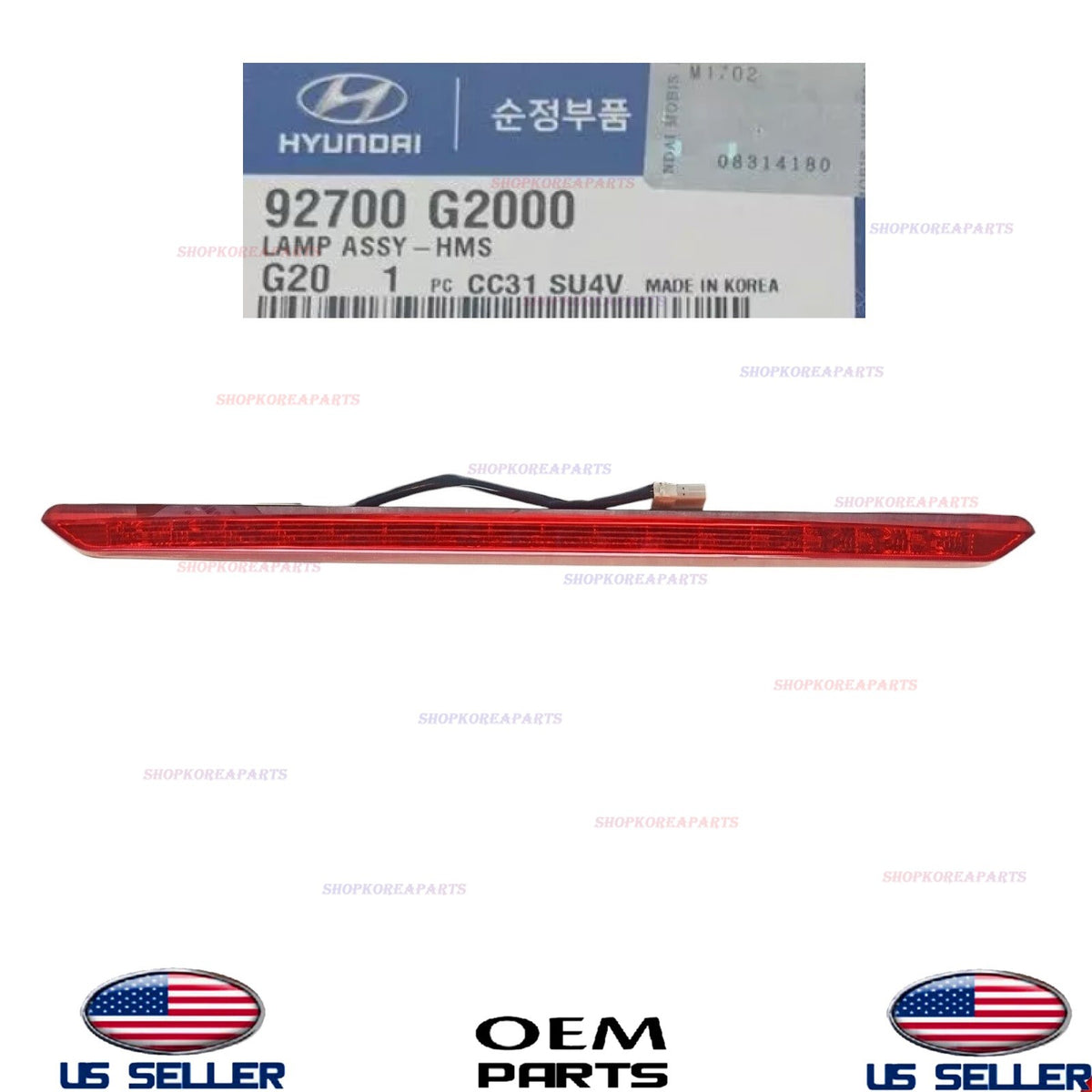 GENUINE OEM GENUINE Rear Spoiler Stop Lamp Light HMS 2017-2022 Hyundai Ioniq