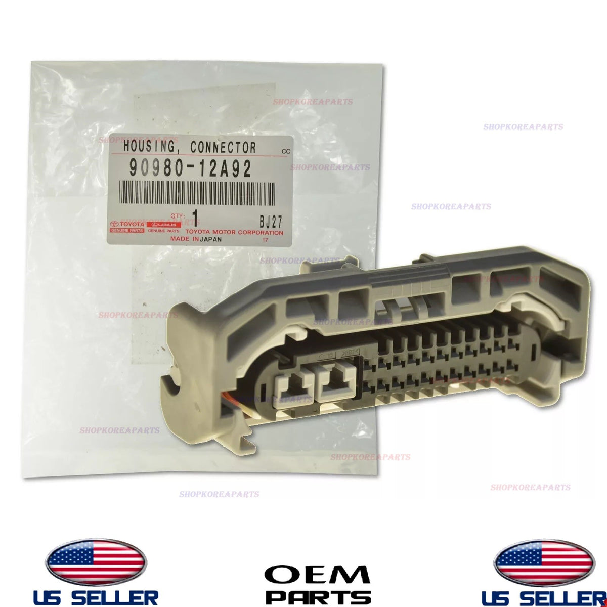 GENUINE OEM Headlight Housing Connector 24pin Toyota Lexus 90980-12A92