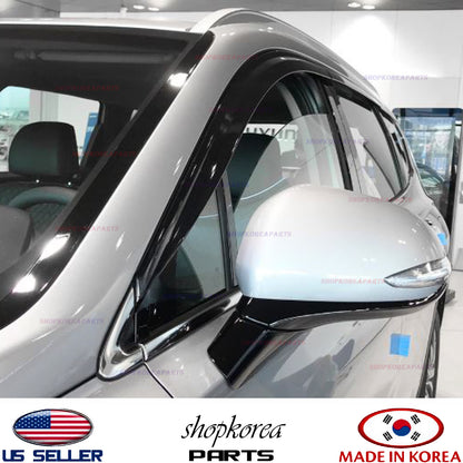 3M Tape SMOKE DOOR VISOR WINDOW VENT DEFLECTOR fits SANTA FE 2019-2023⭐6pcs⭐