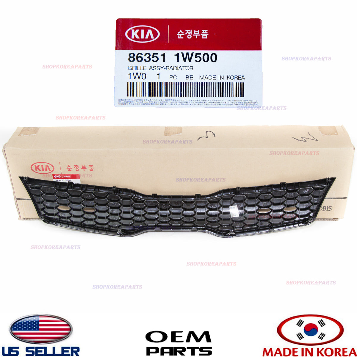 GENUINE Radiator Grille BLACK OEM Kia Rio Sedan 4 Door 2016-2017 863511W500