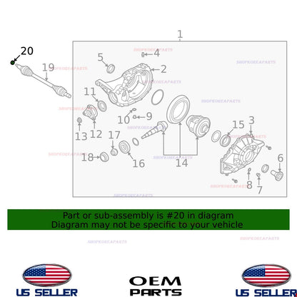 GENUINE OEM Front Rear Axle Castle Nut Outer 2012-2025 Kia Hyundai