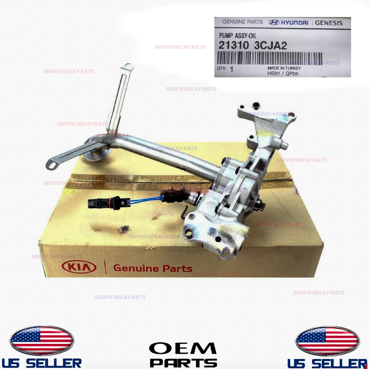 GENUINE Engine Oil Pump 3.3L 3.8L 15-24 Hyundai Kia Genesis *See List 213103CJA2