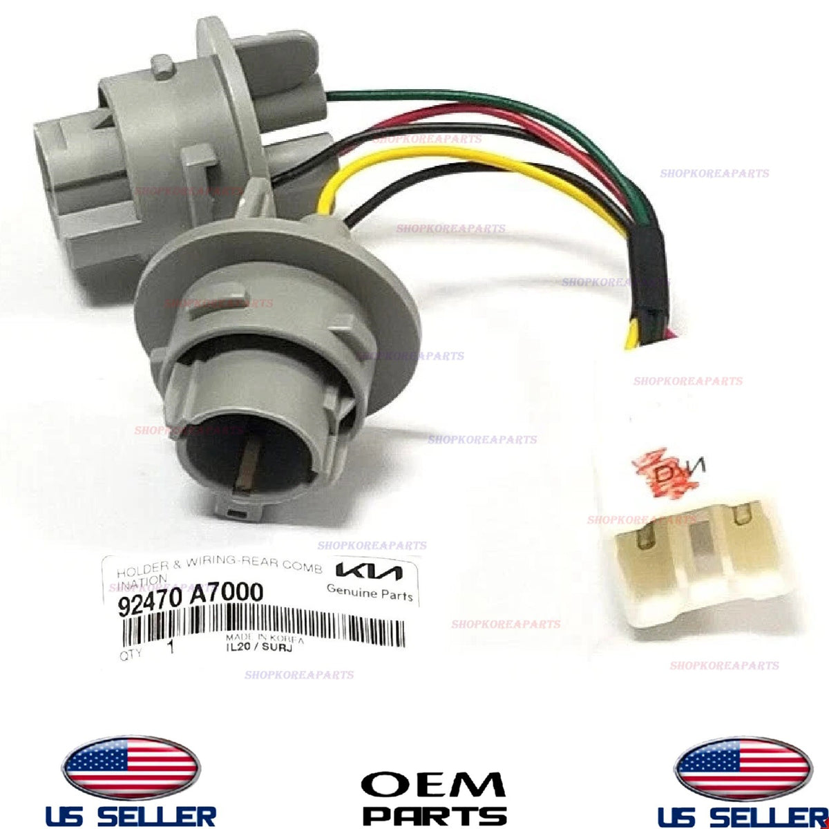 OEM Outer Tail Lamp Harness Non LED LH/RH 2014-2016 Kia Forte Sedan 92470-A7000