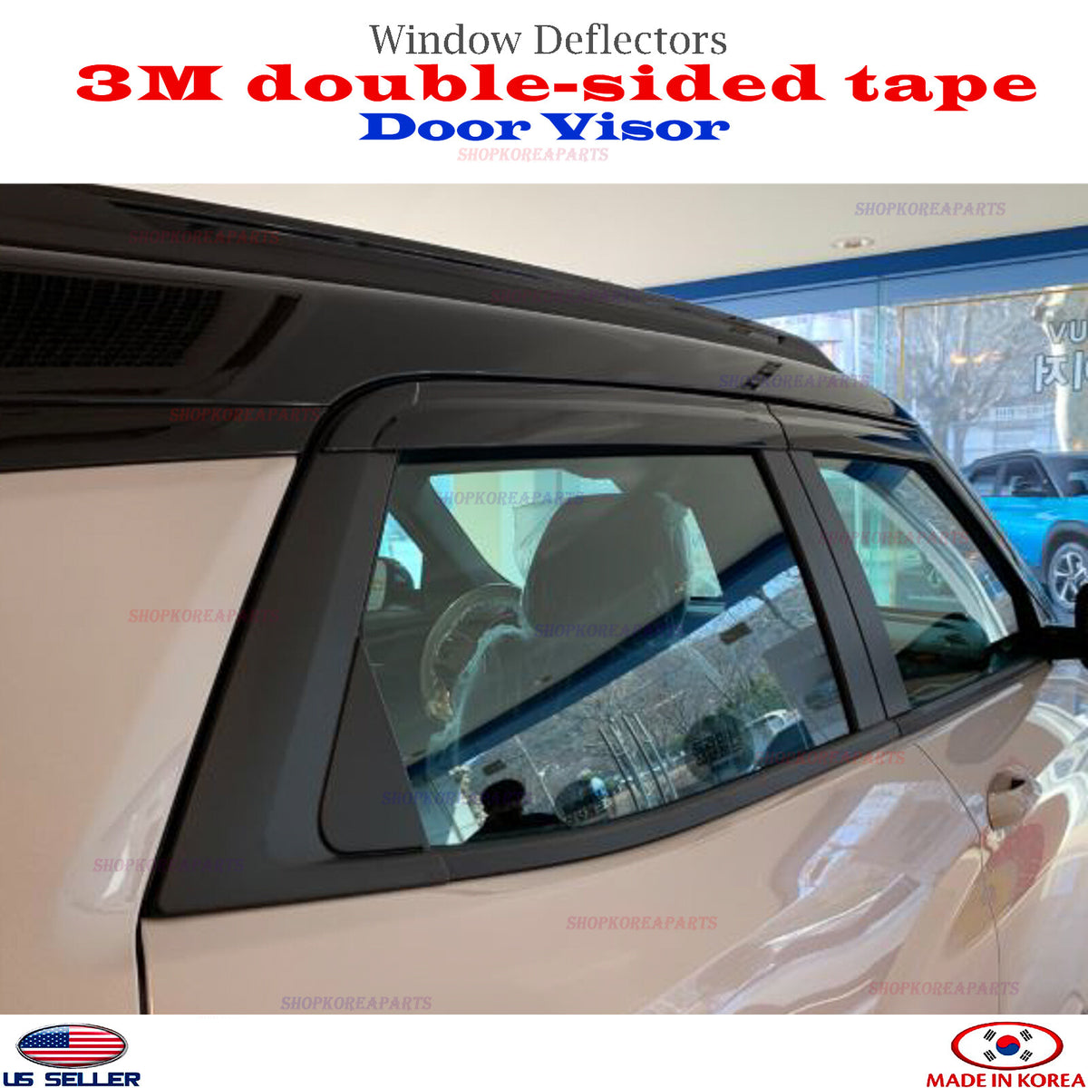 Door Visor Vent Shade Rain Window Guard 4pcs for 2021-2026 Chevrolet Trailblazer