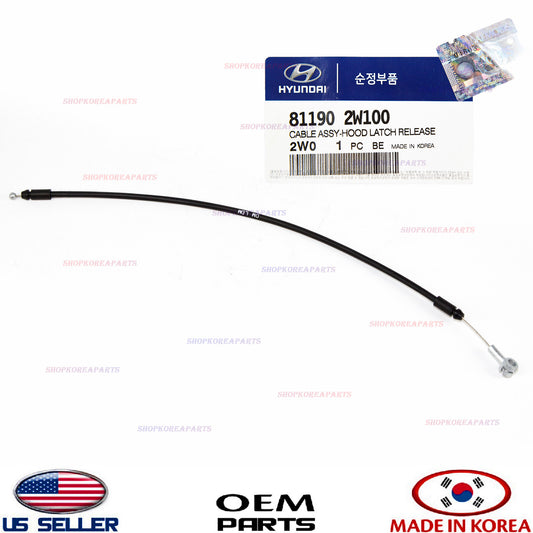 OEM Hood Latch Release Cable Short GENUINE HYUNDAI SANTA FE 2013-2018 811902W100