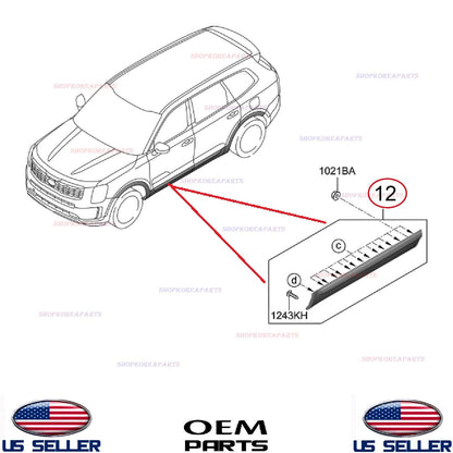 GENUINE Front Door Lower Molding Garnish RIGHT Passenger Side OE TELLURIDE 20-22