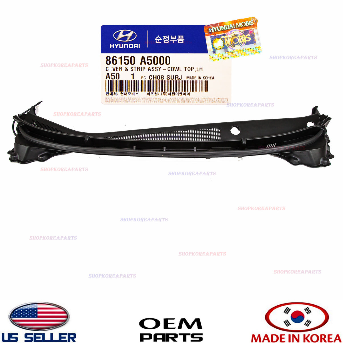 GENUINE Cowl Top Panel Vent Windshield Wiper Motor Cover OEM Elantra GT 2013-17