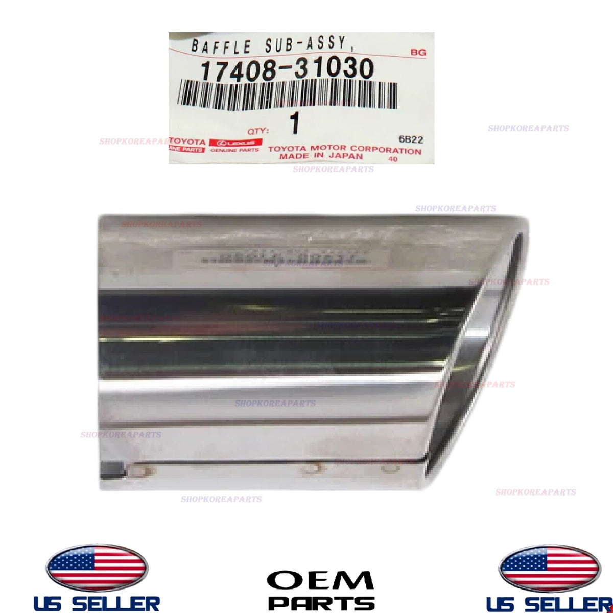 GENUINE OEM Exhaust Tail Pipe Baffle 2006-2015 Scion xB IS250 IS350 *See List
