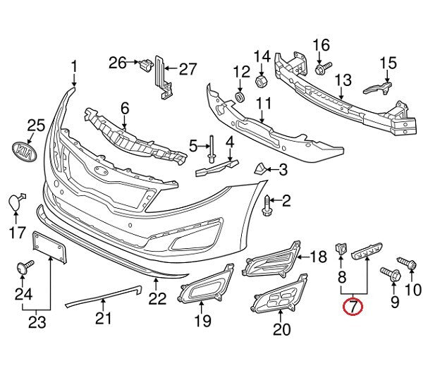 GENUINE Bumper Retainer Bracket Front Right Passenger Side OEM Kia Optima 14-15