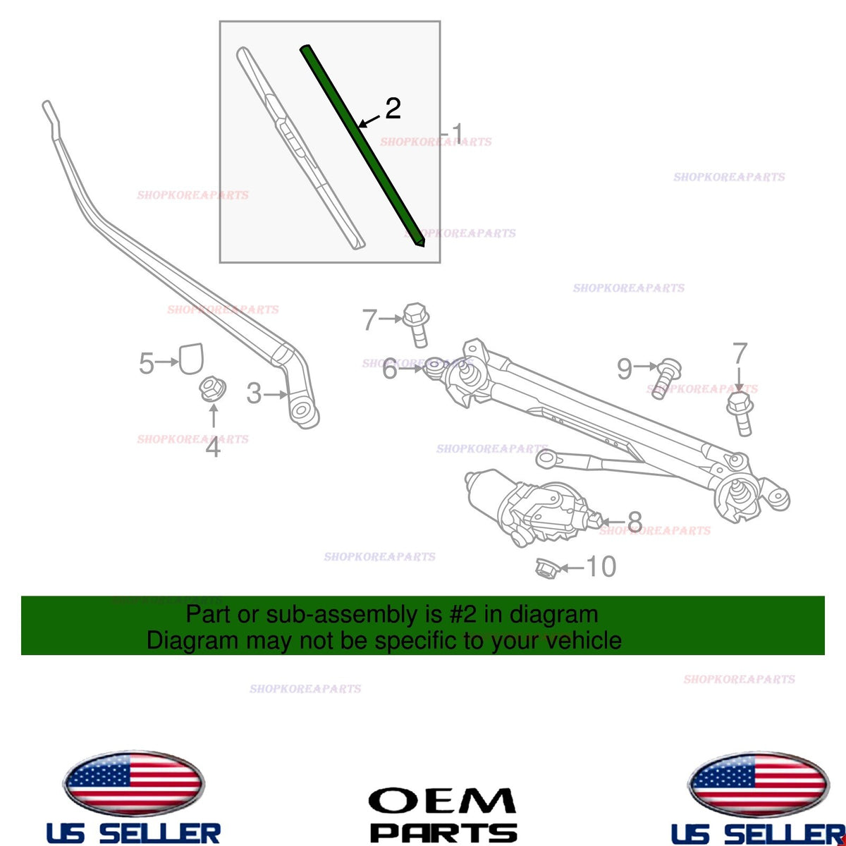GENUINE OEM Wiper Blade Refill RIGHT Passenger Side 2016-2025 Mazda CX-5 CX-9