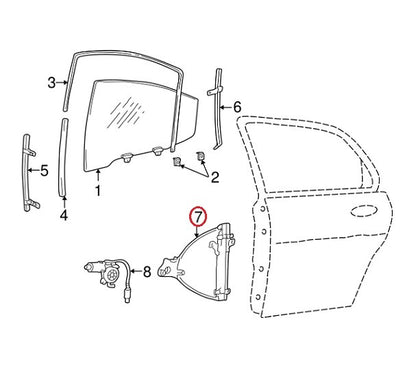 GENUINE Rear Door Window Regulator Right Passenger Side OEM Hyundai Accent 12-17